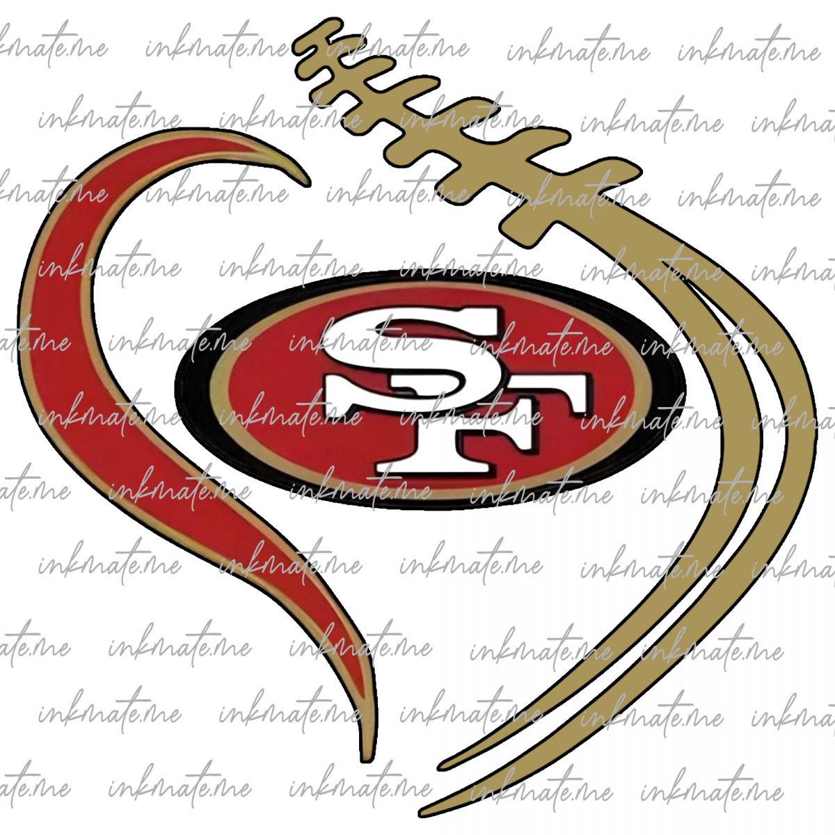 San Francisco Football Design | Perfect for Printing, Cutting and Sublimation | Svg, Eps, Png, Dxf, Eps | Cricut Silouhette