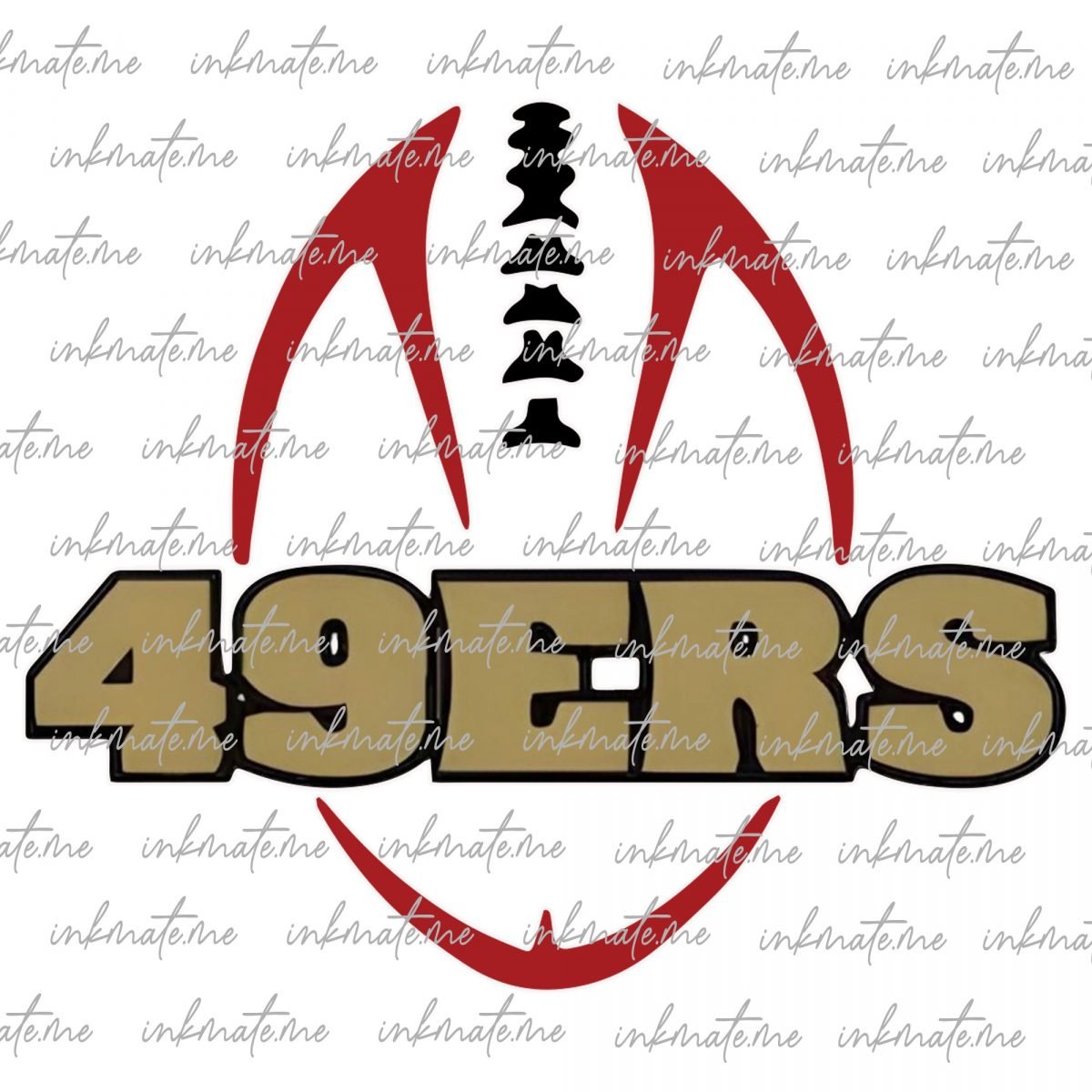 San Francisco Football Design | Perfect for Printing, Cutting and Sublimation | Svg, Eps, Png, Dxf, Eps | Cricut Silouhette