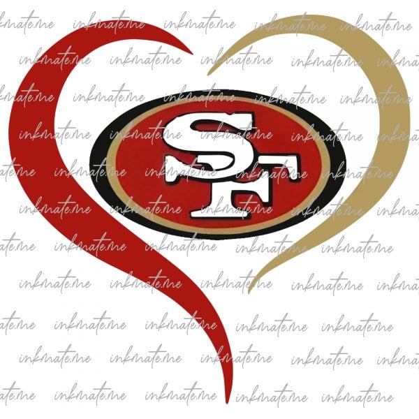 San Francisco Football Design | Perfect for Printing, Cutting and Sublimation | Svg, Eps, Png, Dxf, Eps | Cricut Silouhette