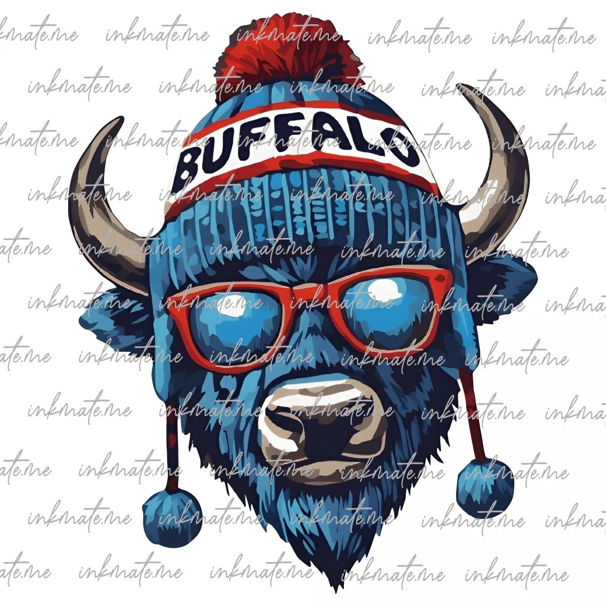 Buffalo Football Bison Head Winter Hat png | Mafia fan | Bills fan | Josh Fan | Trending Design