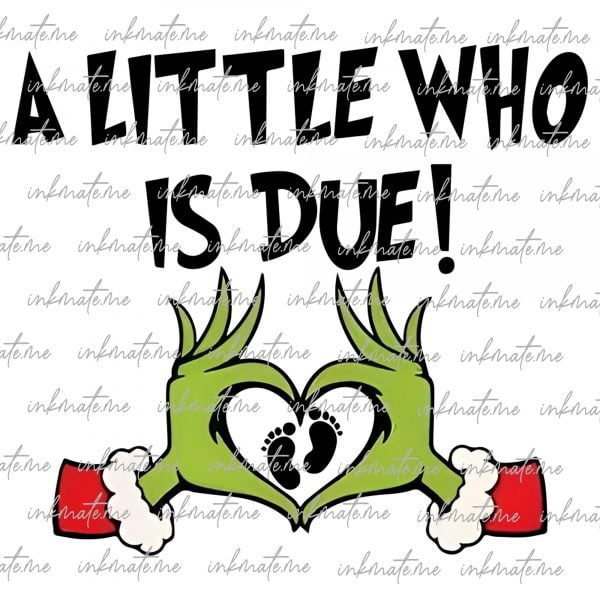 a little who is due svg png, Christmas pregnancy, Grinchmas Couples Pregnancy Announcement, A Little Who Is Due png, Grinchmas couple svg