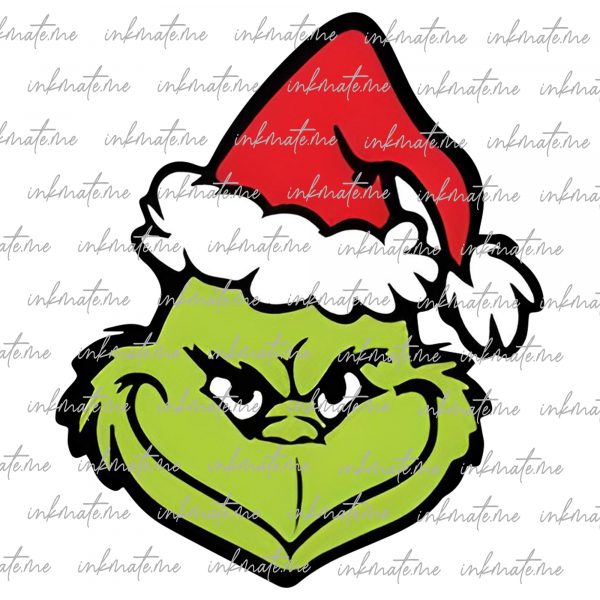 Christmas Grinch Face Svg, Grinch Christmas Png, Grinch Face, Funny Grinch Face Svg Png Dxf, Merry Grinchmas, Instant Download, Silhouette