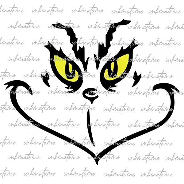 Christmas Grinch Face Svg, Grinch Christmas Png, Grinch Face, Funny Grinch Face Svg Png Dxf, Merry Grinchmas, Instant Download, Silhouette