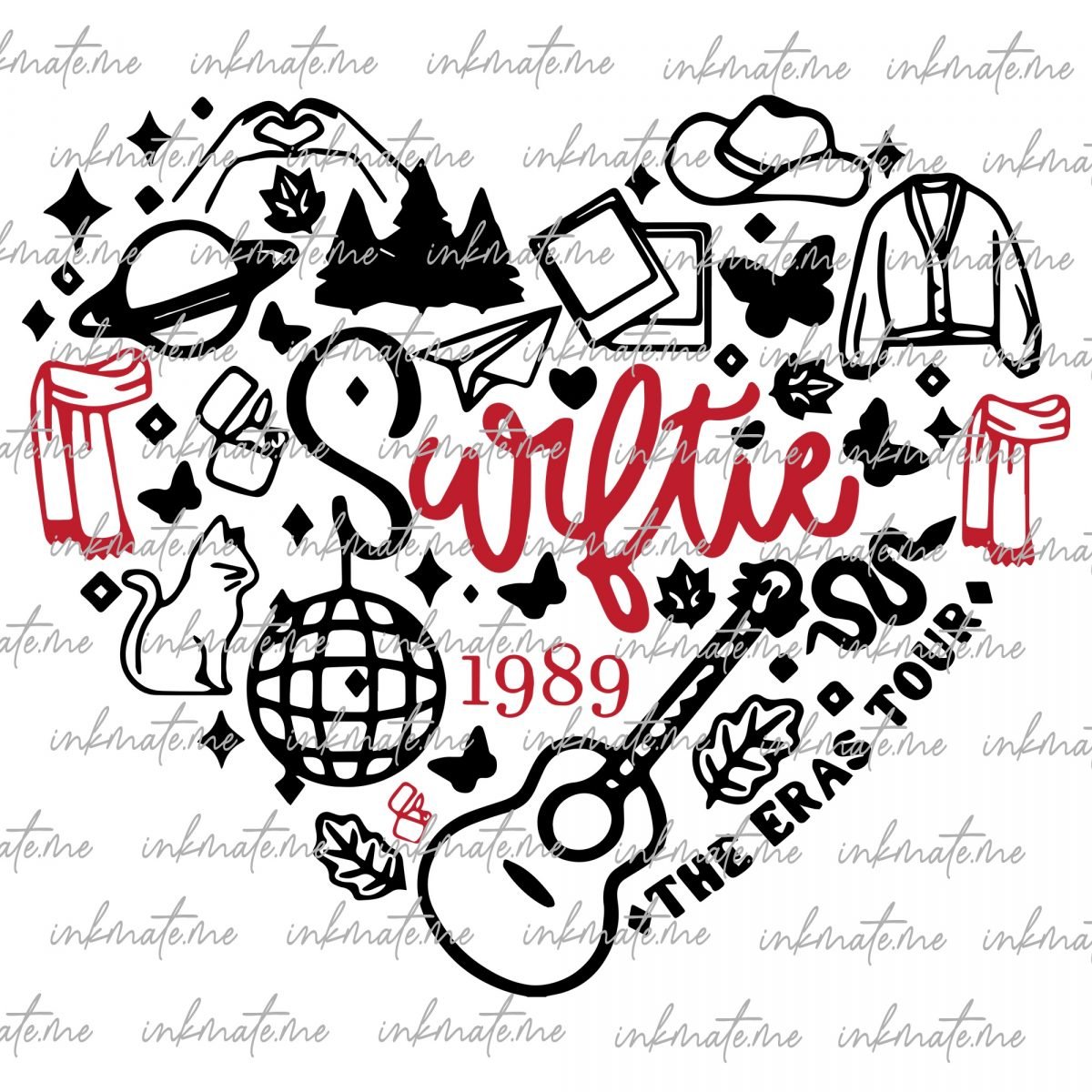 Swif t ie Heart Two Design 2 Png 2 Svg Eps | Eras Tour Svg | Retro Albums | Adult Swif t ie Taylor Svg | Cricut Cut File