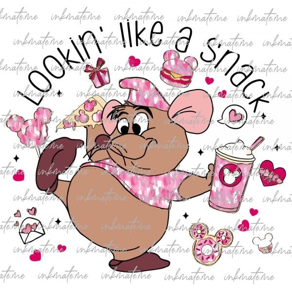 Happy Valentine Cartoon Mouse Png, Valentine Movie Design Png, Valentine Cartoon, Lookin' Like A Snack Design, Valentine Png, Digital File