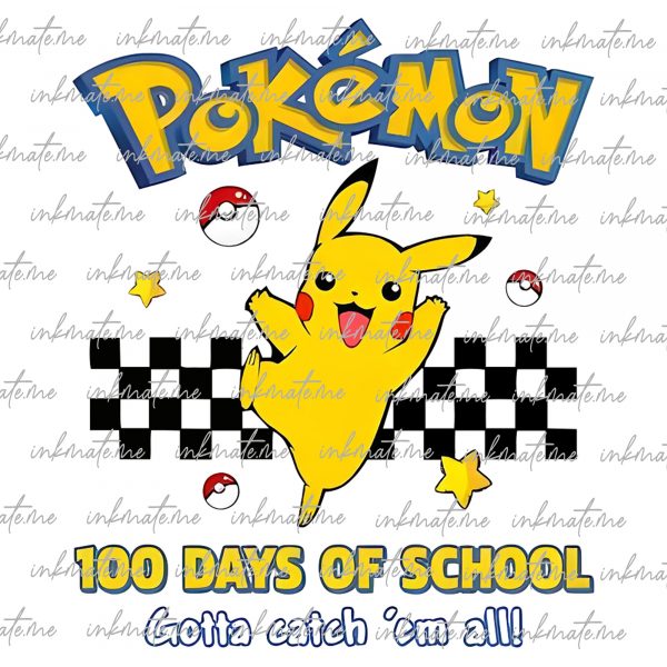 100 Days Of School Png, Pi-ka 100 Days Of School Png, Happy 100 Day Of School Png, 100th Days Of School Png, Magical Kingdom, Back To School