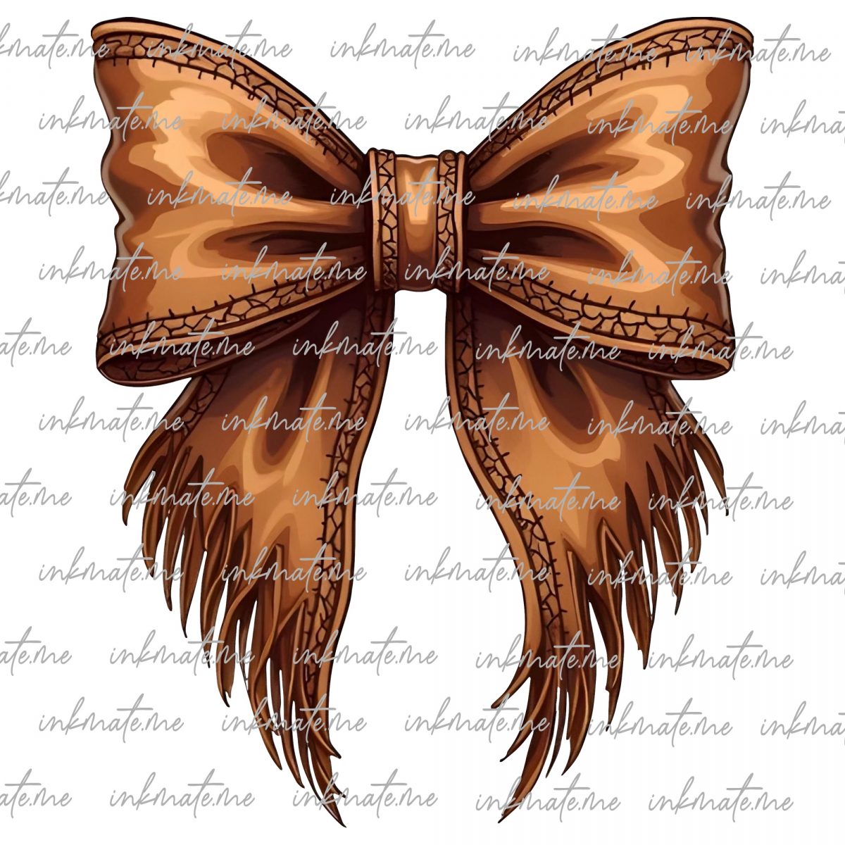 Western Cowgirl Bow Png, Rustic Bow PNG Design, Western Leather Bow Clipart, Textured Leather Bow PNG, Western-Themed Bow Illustration