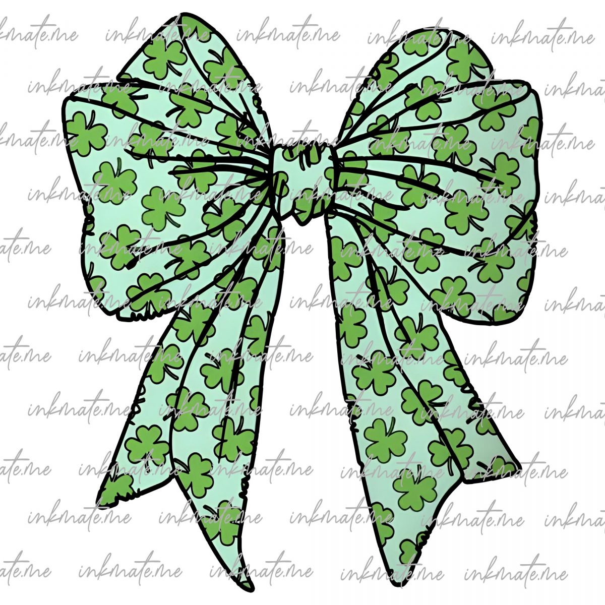 Coquette Bow Shamrock Png, St Patricks Day png, St Patricks Bow png, St patricks Gift, Lucky Shamrock png, St Patricks Design png, Irish png