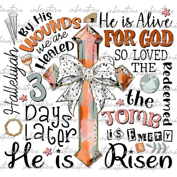 Christian Easter Png, He is Risen Png, True Story Png, Jesus Easter Cross Png, Bible Verse Png, Happy Easter Png, Easter Story, Easter Tomb