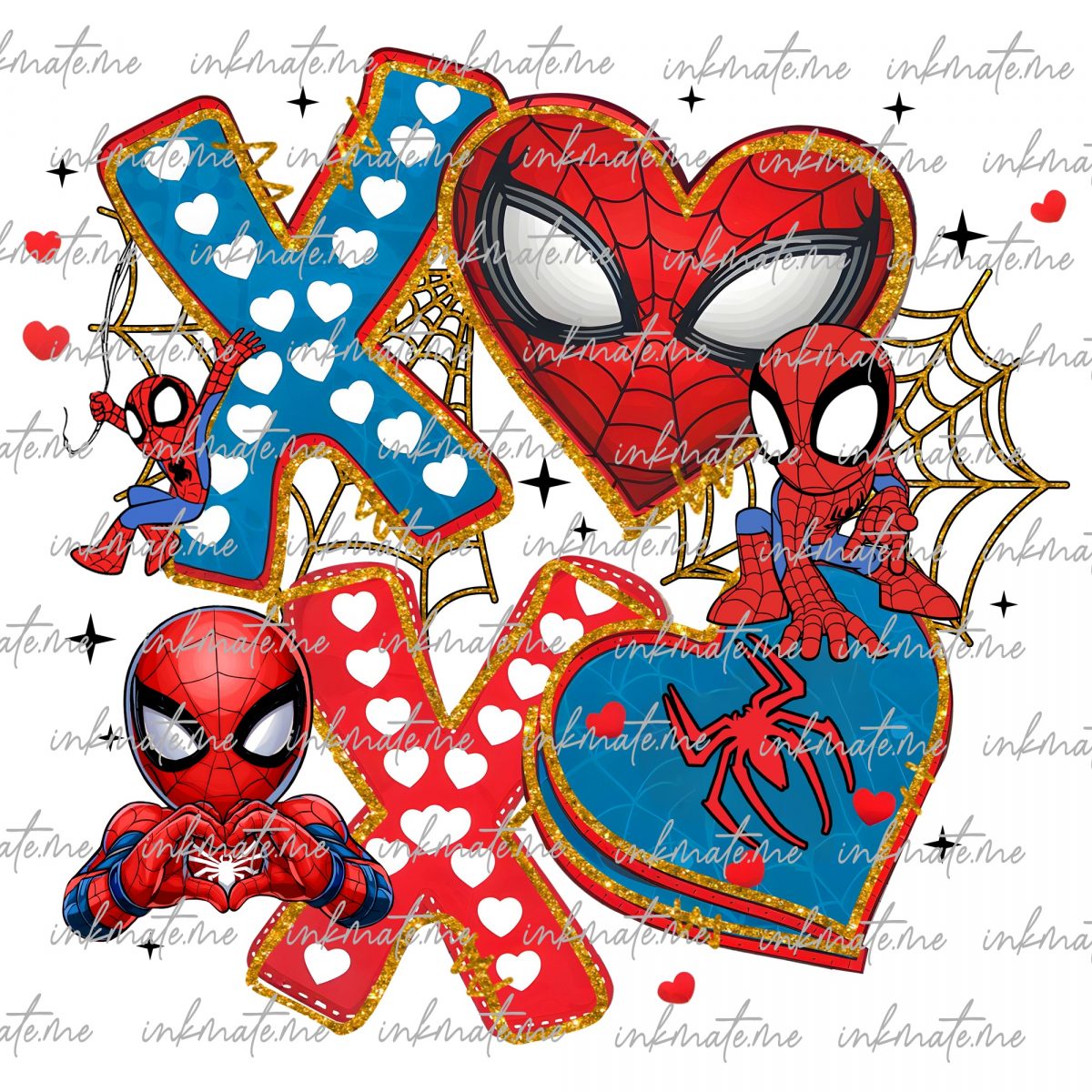 Custom Name Happy Valentine XOXO, Cartoon Superhero Png, Valentine Couple Design Png, Valentine Heart Png, Heart Valentine Cartoon Png