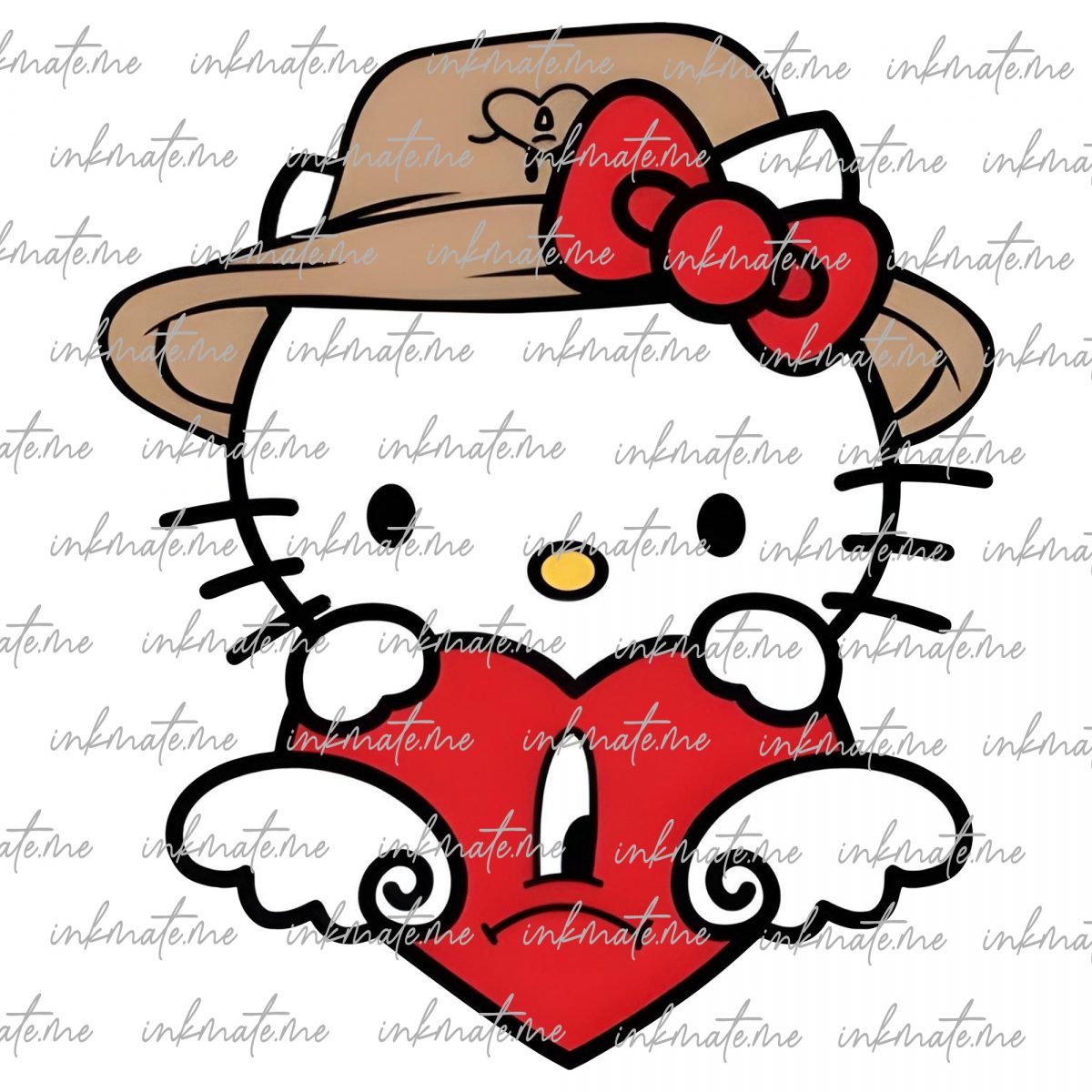 Sad Heart Kawaii Kitty Valentine's Day SVG, Cute Cat Svg, Kitty Svg, Valentine Svg, Cute Kawaii Cat PNG, Cricut, Cut Files, Anime Lovers Svg