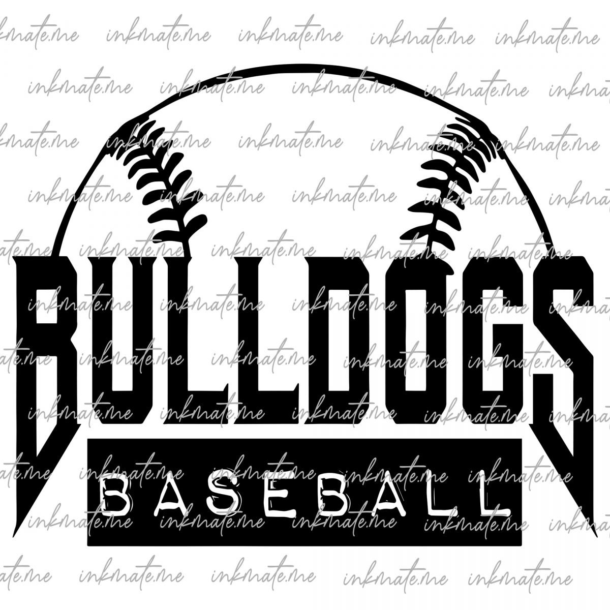 Bulldogs Baseball PNG, School Spirit, Sports, Mascot, Digital File, Sublimation Download, DTF